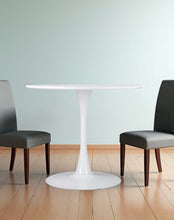 Load image into Gallery viewer, 35" Steel Pedestal Base Dining Table - White
