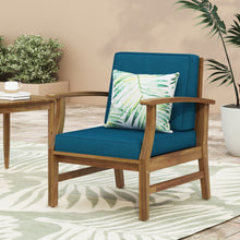 Load image into Gallery viewer, Kaleidoscope - Club Chair With Slat Paneling - Blue
