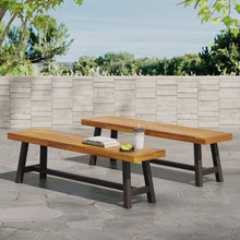 Load image into Gallery viewer, Tranquilizer - Outdoor Acacia Wood Bench With Slat Panel Design
