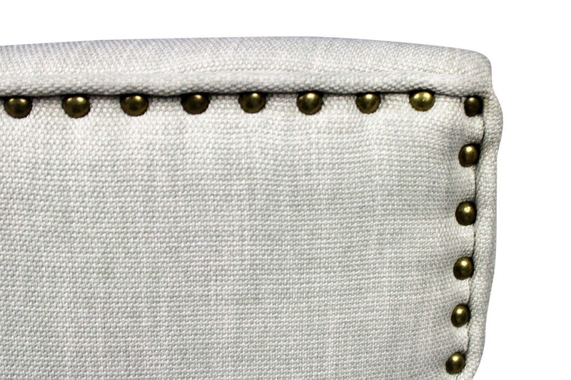 Upholstered Fabric Dining Parsons Chairs (Set of 2) - Ivory / Natural