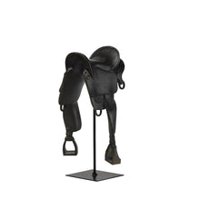 Load image into Gallery viewer, English Horse Saddle Tabletop Sculpture - Black
