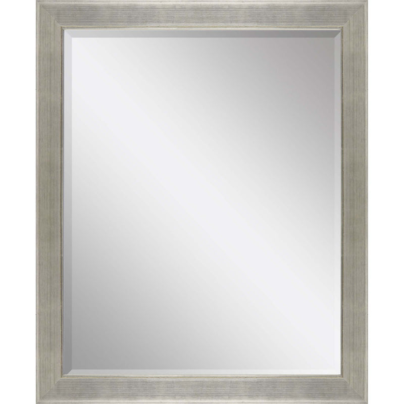 45" Solid Wood Framed Accent Mirror - Silver