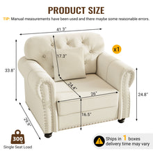 Load image into Gallery viewer, Upholstered Sofa With Nailhead Trim And Rolled Armrests
