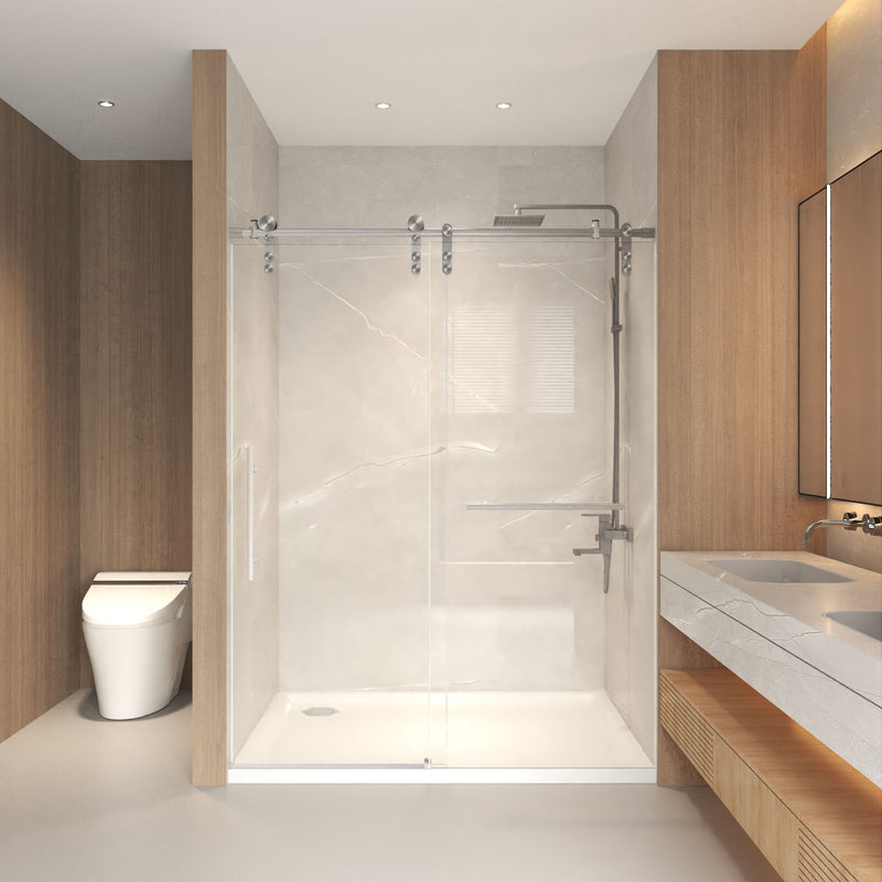 Frameless Sliding Bathtub Door With Frame