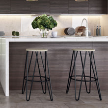 Load image into Gallery viewer, Simeon - Multifunctional Metal Stool With Wood Seat
