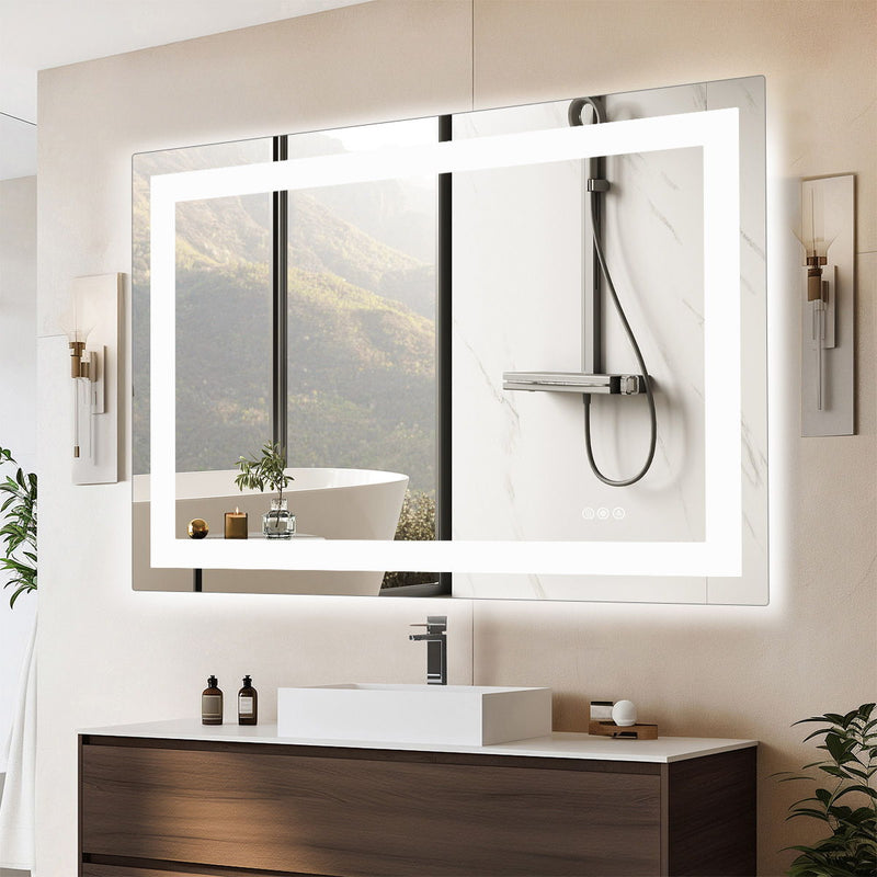 35'' Frameless Accent Mirror - White