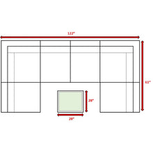 Load image into Gallery viewer, 6 Person Wicker Seating Group With Premium Cushions - Gray Mix

