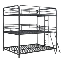 Load image into Gallery viewer, Furniture   Triple Bunk Bed, FULL/FULL/FULL, black
