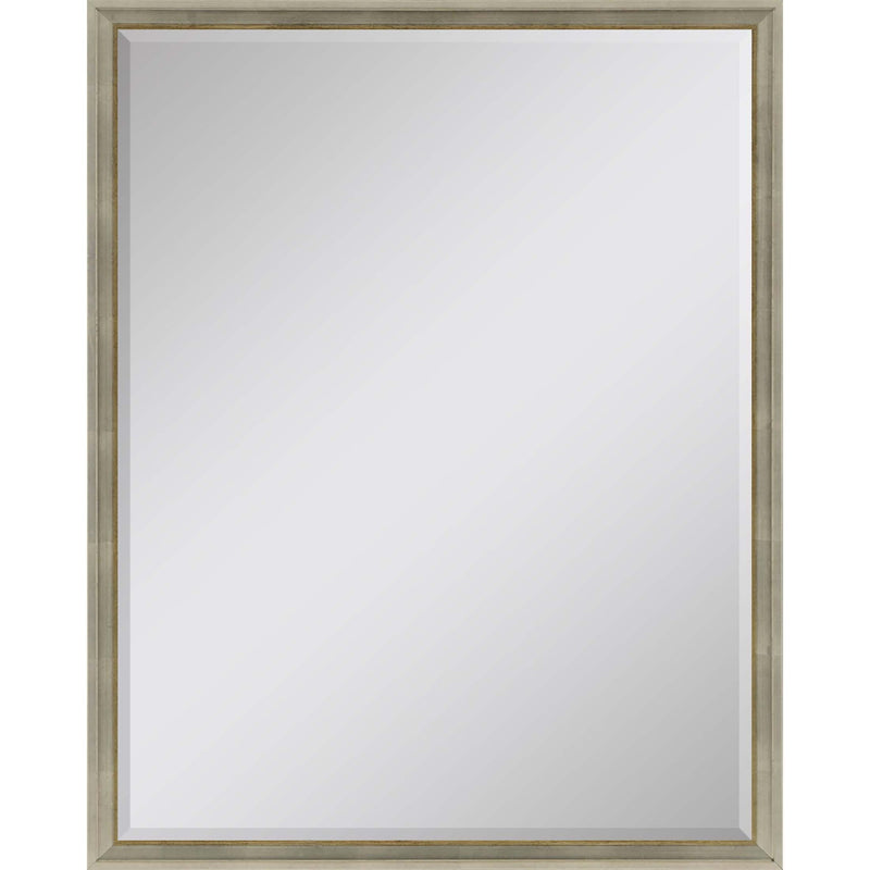 50" Wood Accent Mirror - Silver