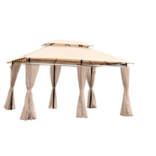 Load image into Gallery viewer, Outdoor Patio Gazebo Tent With Ventilated Double Roof And Sidewall
