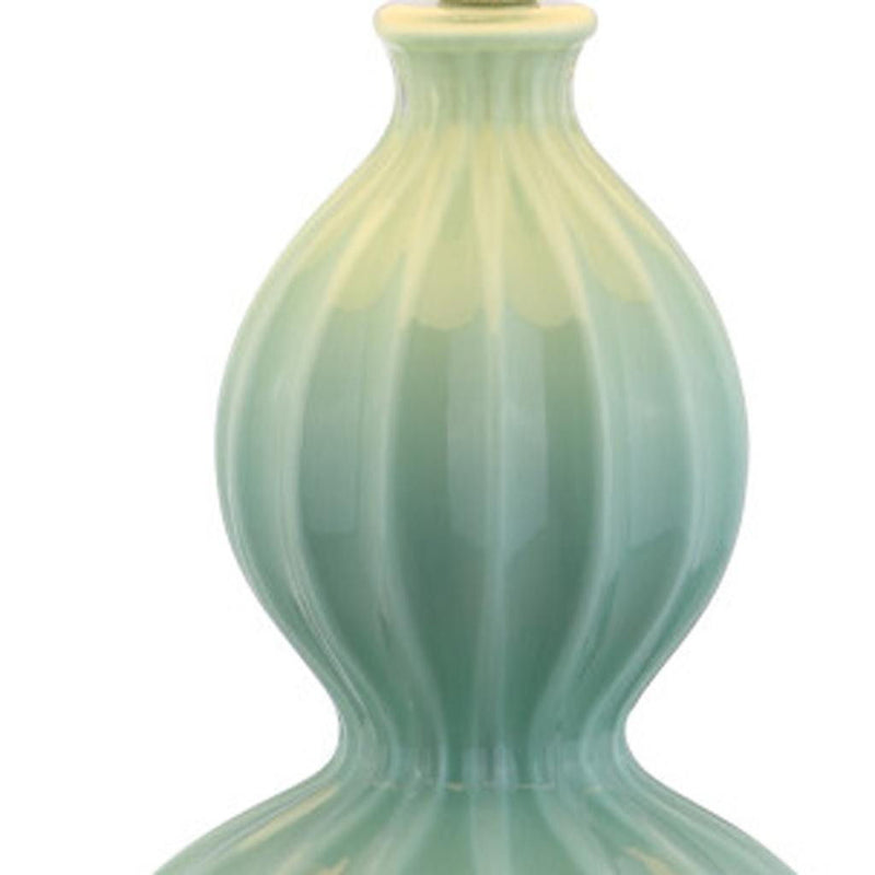 Novelty Table Lamp LED With Drum Shade - Green