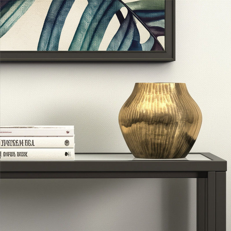 Round Table Vase (574200) - Gold