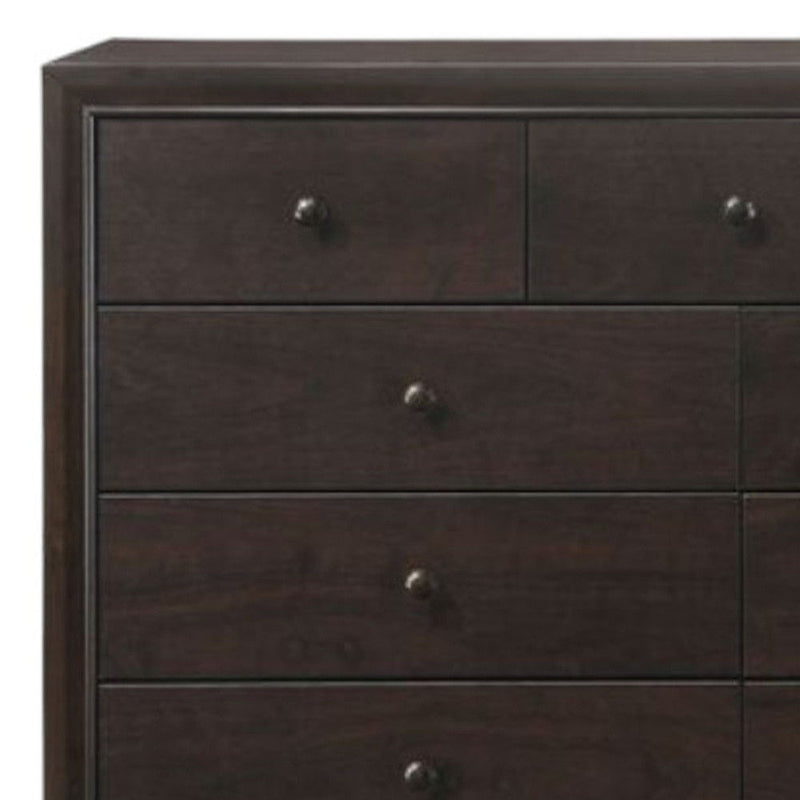Solid And Manufactured Wood Double Dresser - Espresso