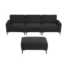 Load image into Gallery viewer, [VIDEO provided] [New] 103.5*59&quot; Modern L-shaped Sectional Sofa, 4-seat Velvet Fabric Couch Set with Convertible Ottoman,Freely Combinable Sofa for Living Room, Apartment, Office,Apartment,2 Colors
