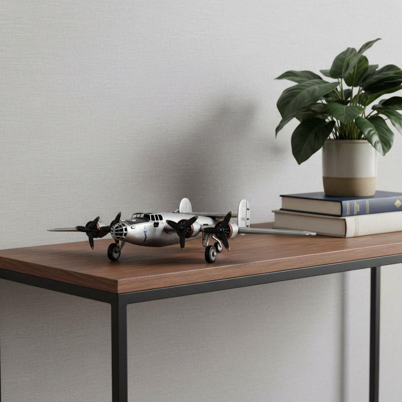c1940 B-24 Liberator Bomber Sculpture - Silver