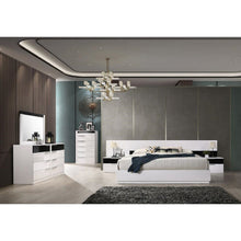 Load image into Gallery viewer, 2 Drawer Nightstand, Bedside Table - White / Black
