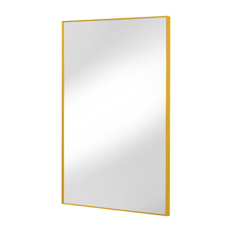 Freestanding Ornate Framed Aluminum Accent Mirror - Gold