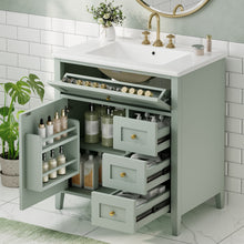 Load image into Gallery viewer, Bathroom Vanity With Sink, 3 Drawers And Adjustable Shelf
