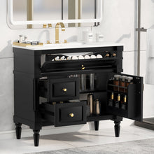 Load image into Gallery viewer, Freestanding Bathroom Vanity With Sink, Adjustable Shelf, Flip Drawer
