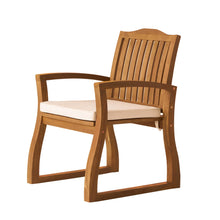 Load image into Gallery viewer, Della - Wood Armchair (Set of 2) Outdoor Dining Chairs - Cream
