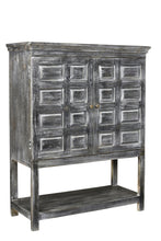 Load image into Gallery viewer, Solid Wood Two Door Accent Cabinet - Distressed Wash Dark Gray
