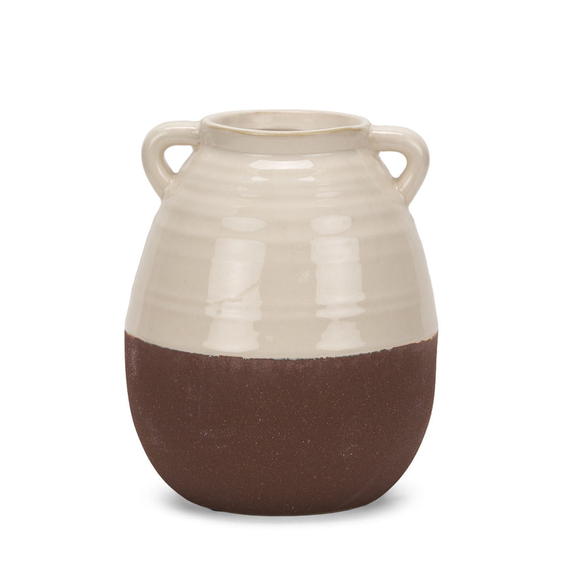 Amphora Table Vase (608356) - Brown / Cream
