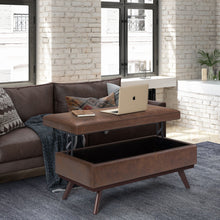Load image into Gallery viewer, Owen - Lift Top Large Coffee Table Storage Ottoman, Mid Century Style
