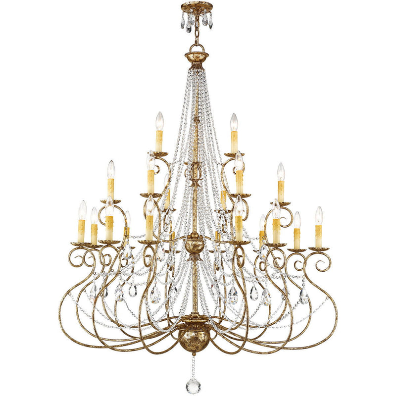 54" Multi Light Dimmable Chandelier With Shades - Bronze