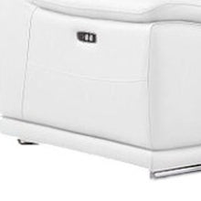 Load image into Gallery viewer, Leather Modular L-Shaped Eight Piece Corner Sectional With Console - White

