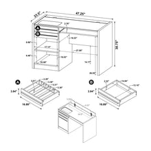 Load image into Gallery viewer, Maxim - 2 Drawer Computer Desk With Lift Top Storage And Power Outlet - Cappuccino
