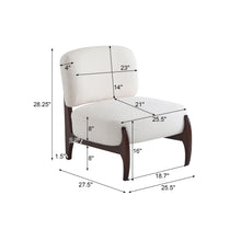 Load image into Gallery viewer, Modern Boucle Lounge Chair With Solid Wood Fram
