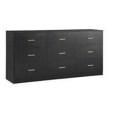Load image into Gallery viewer, Nine Drawer Triple Dresser - Black
