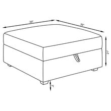 Load image into Gallery viewer, Austin - Square Upholstered Ottoman - Gray
