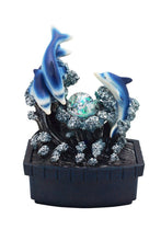 Load image into Gallery viewer, Poly Dolphins Tabletop Fountain - Blue

