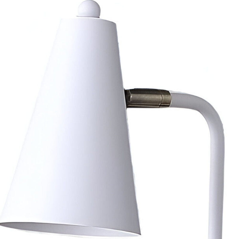 Compact Student Metal Desk Lamp - White