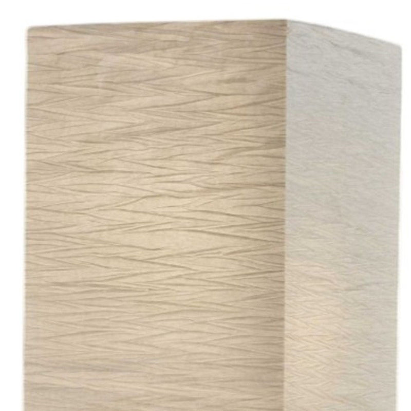 Two Light Column Floor Lamp With Rectangular Shade - White