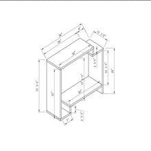 Load image into Gallery viewer, Contemporary Console Table With Two Open Shelves - White / Gray
