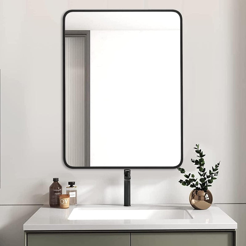 Aluminum Framed Bathroom Vanity Mirror (756057) - Black
