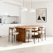 Load image into Gallery viewer, Medieval - Curved Back Kitchen Dining Chairs (Set of 4) - Beige
