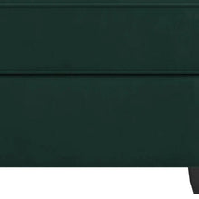 Load image into Gallery viewer, Velvet Storage Ottoman - Green / Black
