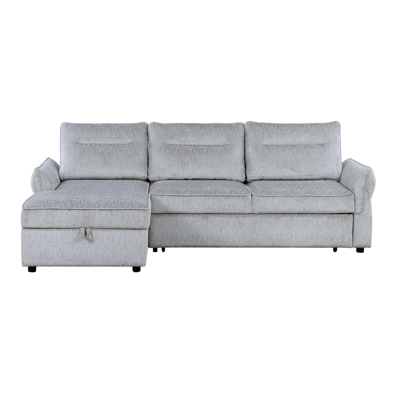 Upholstered Sleeper Right Sofa - Gray