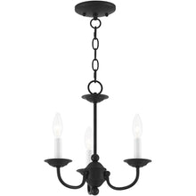 Load image into Gallery viewer, 14" Three Light Dimmable Chandelier With Shades - Black
