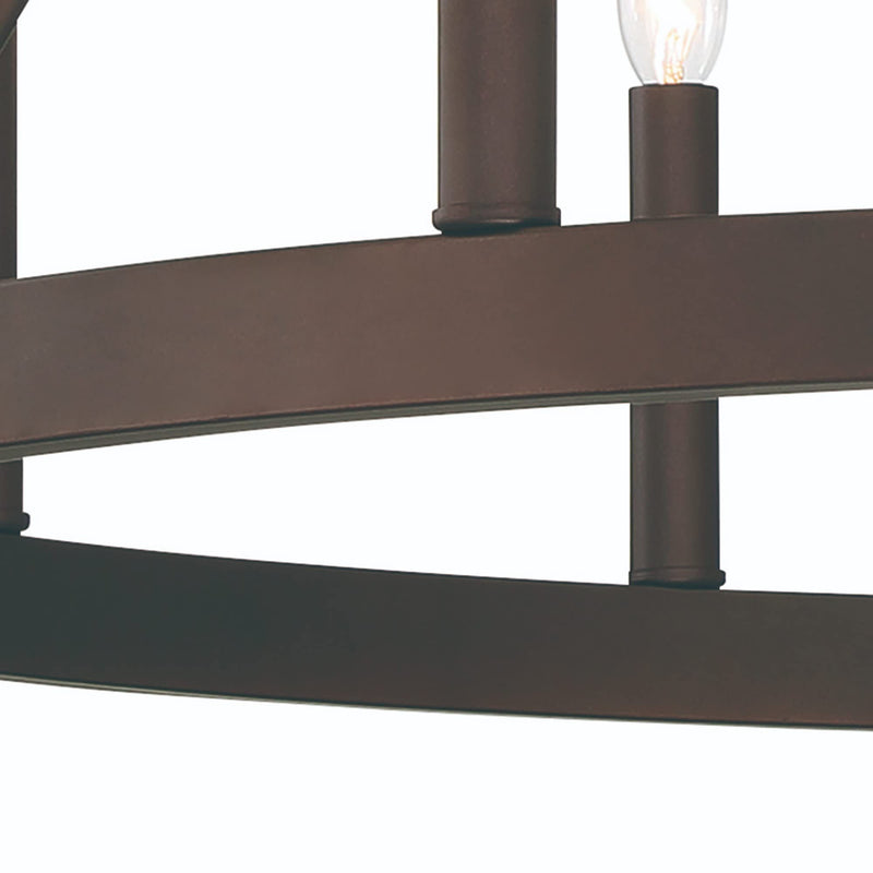 Candle Style Twelve Light Metal Dimmable Chandelier - Bronze