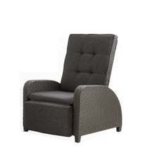 Load image into Gallery viewer, Adjustable Outdoor Lounge Chair, Plush Cushions &amp; Extendable Footrest - Gray
