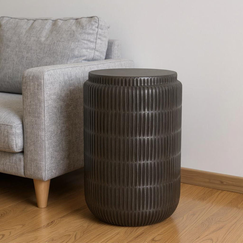 22" Aluminum Round End Table - Graphite