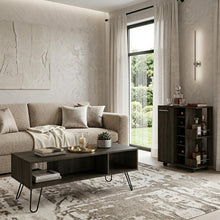 Load image into Gallery viewer, Set of Two Espresso and Black Wood Furniture Set

