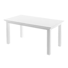 Load image into Gallery viewer, 79" White Solid Wood Butterfly Leaf Extending Dining Table
