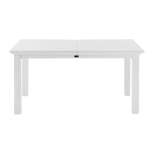 Load image into Gallery viewer, 79" White Solid Wood Butterfly Leaf Extending Dining Table
