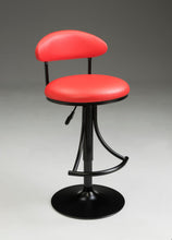 Load image into Gallery viewer, Velver And Metal Low Back Adjustable Height Bar Chair - Red And Black

