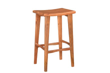 Load image into Gallery viewer, 32" Rustic Solid Wood Backless Counter Height Bar Chair - Brown
